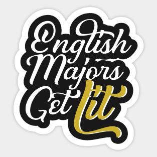 English Majors Gelt Lit Sticker